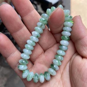 Strand Naturel Jadéite Myanmar Perle Bracelets Haute Qualité Birmanie Jade Boulier Perles Élastique Bracelet De Perles Hommes Femmes Jades Bracelet