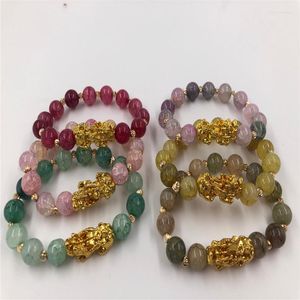 STRAND NATUURLIJKE SIERAMEN 10 MM CRAAGE IMITATIE AGATE JADE Pieces Lucky Paixiu mannen en vrouwen kralen Bracelet Charms Yoga Meditation