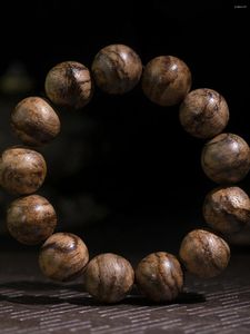 Bracelet de bois d'agar Kalimantan Strand Kalimantan Old Materials Eaglewood Bouddha Beads Femmes Men 18 mm