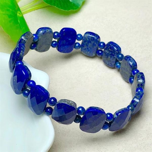 Strand Naturel Lapis Lazuli Pierre Perles Bracelet Pierre Précieuse Bijoux Bracelet Pour Femme Homme En Gros Cadeau 1 PCS 10x14mm