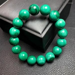 Strand Natuurlijke Malachiet Armband Vrouwen Elegante Edelsteen Kristal Healing Energie Armbanden Sieraden Verjaardag Presentb 1 stks 12 MM