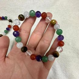 Brin de mélange naturel couleur Amethyst cristal aventurine agate pierre 8 mm bracelets pour femmes hommes simples bracelet énergétique académique