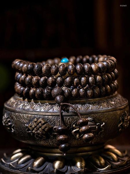 Strand Natural Nha Trang Agarwood Bracelet Old Materials Eaglewood 108 Beads Women's Men's Abacus