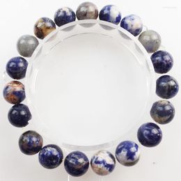 Strand Natural Old Sodalite Bead Bracelets Mujeres Hombres Energy Ore Beads Balance Bangles Reiki Healing Yoga Muñequera Regalos