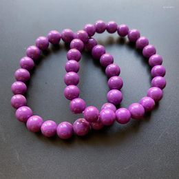 Strand Naturel Violet Mica Pierre Bracelet 8mm Perles Bracelets Stretch Ronde Poignet Bijoux Femmes Filles 1 pc