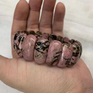 Strand Naturel Rhodonite Pierre Perles Bracelet Gem Bracelet DIY Bijoux Pour Femme Cadeau En Gros!