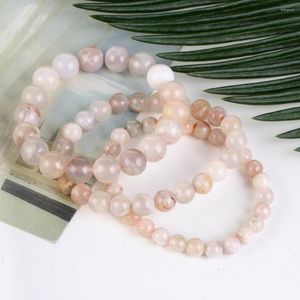 Brin naturel Sakura AgatesStone Bracelet perle bijoux cadeau pour hommes magnétique Protection de la santé femmes 6 8 10mm