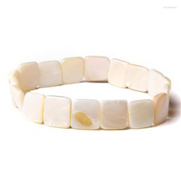 Strand Natural Shell Beads pulseras para Mujeres Hombres Bohemia Irregular pulsera elástica hecha a mano verano mar estilo playa joyería