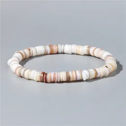 Strand Natuurlijke Shell Steen Kralen Armband Ronde Vierkante Handgemaakte Pailletten Charm Armbanden Mannen Vrouwen Zomer Strand Sieraden