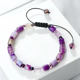 Strand pierre naturelle Agate hommes Bracelet cylindrique oeil de tigre avec 4mm perles Bracelets femmes Yoga Bracelet Wrap chaîne à main bijoux