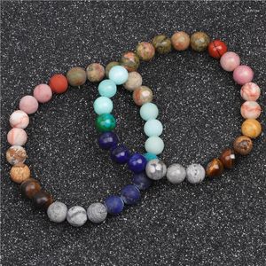Bracelet de perles en pierre naturelle, chapelet bouddha pour hommes et femmes, Bracelets élastiques, équilibre de guérison, bijoux de Yoga, cadeau