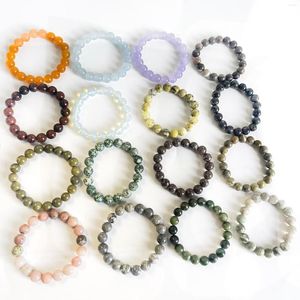 Bracelet de perles de pierre naturelle brin pour femmes hommes opale lavande ponderosa pin Jades bijoux Agates élastique Bracelet Bracelets