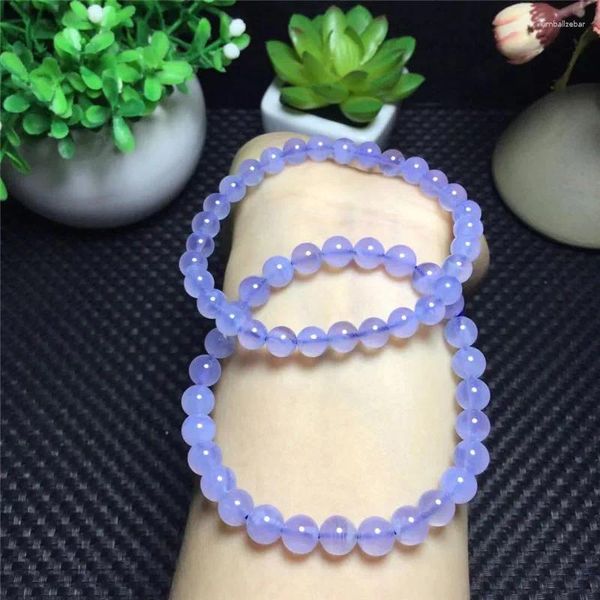 Bracelet d'agates en dentelle bleue en pierre naturelle, accessoire pour la fabrication de bijoux