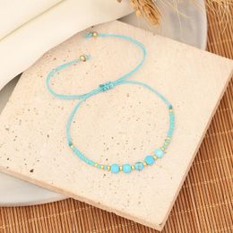 Bracelet en pierre naturelle, tissage de perles, bijoux bohème