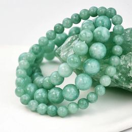 Brin pierre naturelle Myanmar vert Jade femmes ronde calcédoine bouddha perle Yoga bracelets énergie guérison bijoux cadeau