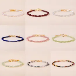 Strand Natuursteen Aardbei Kristal Kralen Armband Voor Vrouwen 3mm Touw Elastische Armbanden Jewerly Groothandel/Dropship