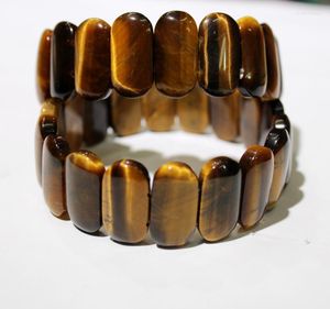 Strand Natural Stone Tiger Eye Bead Boeddha armbanden Retro Style Diy Jewelry Energy Bangles Stretch Chain For Men Women