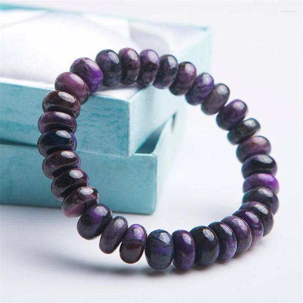 Прядь натурального сугилита фиолетового цвета с целебными камнями, растягивающиеся браслеты для женщин, женский фитнес-браслет с кристаллами и бусинами
