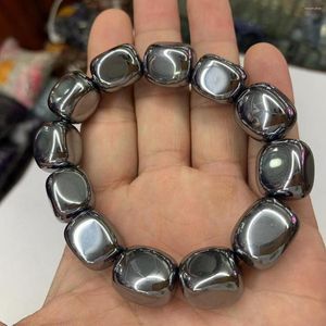 Strand Natural Terahertz Beads Bracelet Energy Stone Bracelets Diy Jewelry para hombre mujer ¡Venta al por mayor!