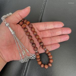 Strand Naturel Tibétain Agates Tasbih Hommes Musulman Perles De Prière Bracelet Turc Gfit Arabe Misbaha Islamique Chapelet Eid Cadeau Accessoires