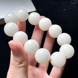 Strand Natural White Jade Bodhi Beads Bracelet High Throwing Seed Bouddha jouant des bijoux pour hommes et femmes