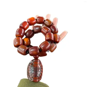 Brin naturel Xizang vieux matériau corne de Yak tenu à la main mâle haute qualité jouet culturel seau perles