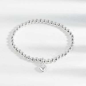 Strand NBNB Arrivent Simple Coeur Perles Bracelet Pour Femmes Mode Argent Couleur À La Main Femelle Bracelet Bijoux De Fête Filles Cadeau 2023