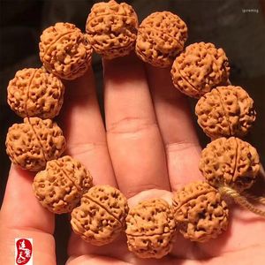 Strand Nepal Stuffy Meat Big Diamon Cadena de mano Mantequilla de cúrcuma Pila corta Semilla primordial Bodhisattva Pulsera de cuentas de Buda para hombres Rudr