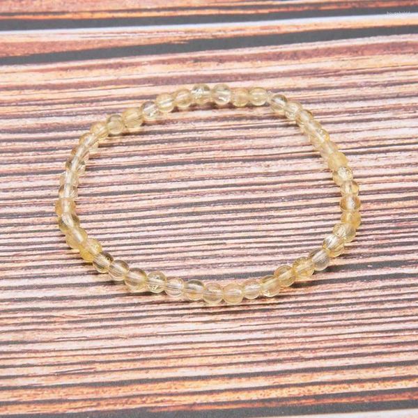 Strand Oaiite 4 mm Bracelet à cordes de topaze naturelle de haute qualité de haute qualité pour femmes Charme les hommes de méditation bijoux