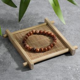 Hebra OAIITE 8mm Buda tibetano oración Yoga meditación cuerda de cuentas de madera Natural cuerda elástica para hombres y mujeres cuentas de la suerte