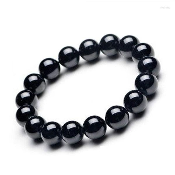Bracelet multicolore en obsidienne brin avec perles bouddhistes ornements cadeaux de chaîne de main élastique et sont vendus en gros perle