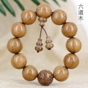 Strand Oude Materiaal Zes Hout 2.0 12 Jinbao Gesneden Kralen Mannen En Vrouwen Stijl Literaire Rozenkrans Sieraden Boeddha hand String