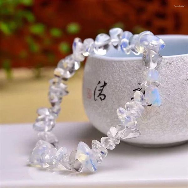 Bracelets irréguliers en cristal opale pour femmes, perles en pierre naturelle, clair de lune, énergie d'anniversaire, accessoires de bijoux faits à la main