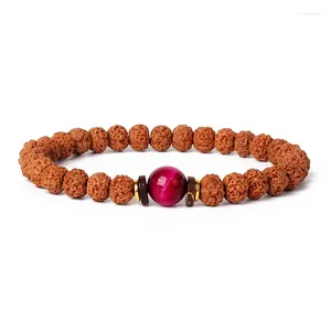 Bracelets de perles wengé colorés en bois de santal, 20mm, brin Original, prière, guérison, bouddhisme tibétain, bijoux Rudraksha