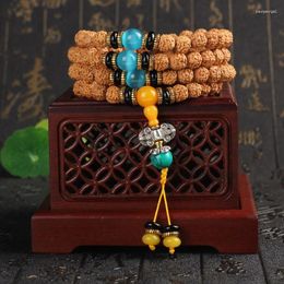 Strand Original Boutique Style tibétain motif dragon graine Rudraksha 108 pièces plus qu'un bracelet chapelet