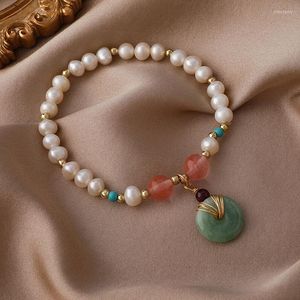 Strand Original conception coréenne perle naturelle femmes mode pierre bracelet à breloques accessoires de bijoux de luxe