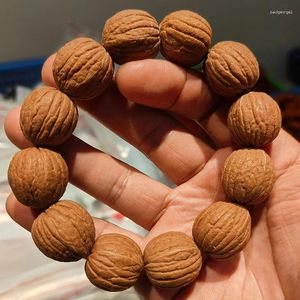 Strand Original Seed Red Cuir Corpulent Corpulent Head Bracelet Bracelet en bois Culturel Artefact Perles de prière pour hommes et femmes