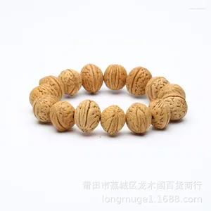 Strand Peach Pit Beads Bracelet Hand Bead Pead Play Text Bodhi Nogal Seed