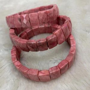 Strand roze rhodonite stenen kralen Bracelet Natuurlijke edelsteen Bangle Diy sieraden voor vrouw geschenk groothandel!