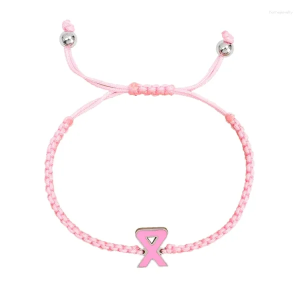 Bracelet rose rose bracelet cancers de sensibilisation bracelets foi courage force bijoux de bracelet inspirant