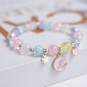 Strand Popcorn Perles Bracelet Pour Enfants Filles Fleur Lune Nuage Mignon Pendentif Bracelets Freindship Bijoux Enfants DIY En Gros