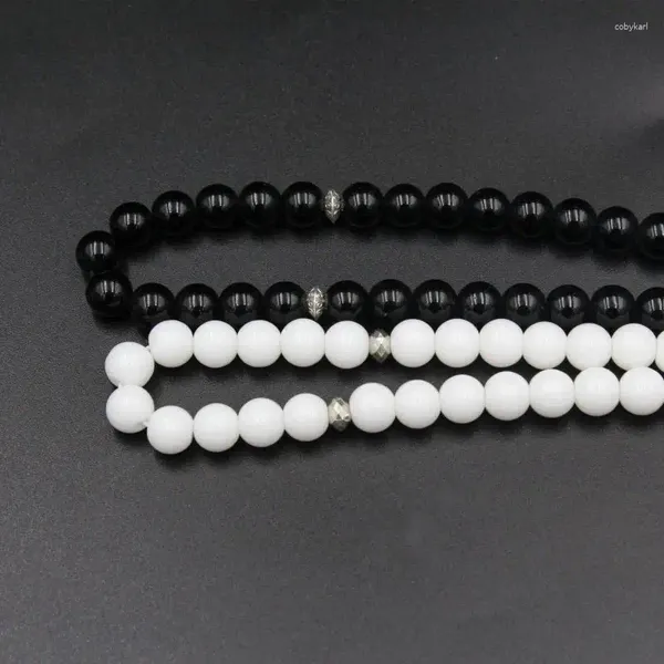 Cuentas de oración de hilo musulmán, pulsera de cuentas árabe de Oriente Medio hecha a mano para hombres y mujeres islámicos de 8mm