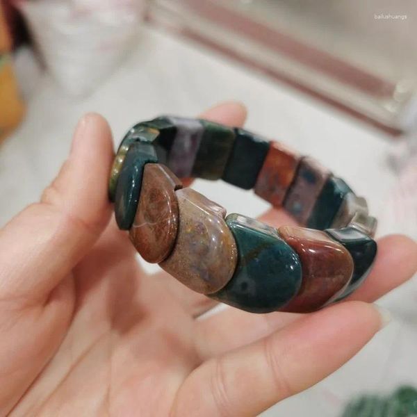 Brand Pure Plantes aquatiques naturelles Agate Dragon Scales Hand Row Jade Brace de couleur masculine et féminine