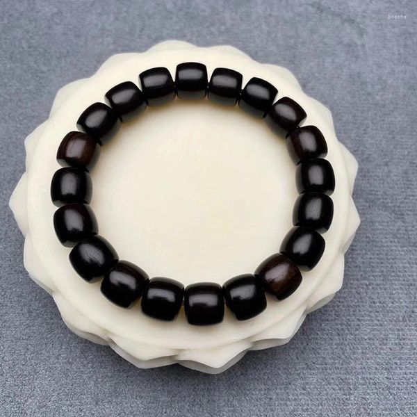 Strand Purple Light Santalwood Straight Cut Backet Perles 1.0 Bouddha Beld Bracelet Simple and Plain Single Circle Plate Play