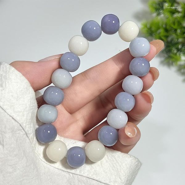 Strand Real Natural Bodhi Root Bracelet Blue Student Finger Finger Finger Johor Bead Playing Men Wommen Bangle Yoga Traying Energy Jewelry