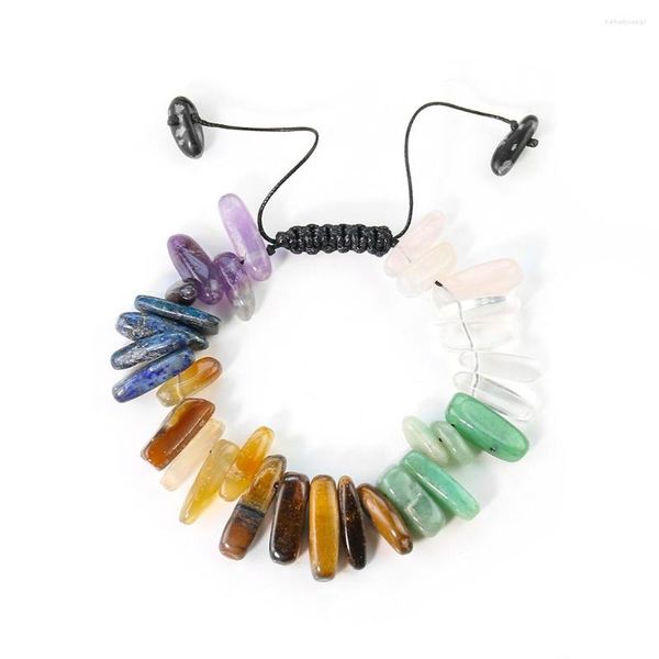 Hebra de cristal de cuarzo real Carámbano Pulsera Pilar Piedra Amatista Curación Meditación Reiki Yoga 7 Chakra Ojo de tigre Joyería hecha a mano