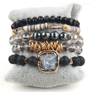 Strand RH Fashion Boho kralen armband sets Multi Stone 5pc stapel armbanden ingesteld voor vrouwelijke sieraden Vrienden Verjaardag