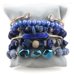 Strand RH Diseñador de moda Bohemia Beaded Bracelet Sets Druzy Charm 6pc Pila Pulseras Brazalete Set para mujer Joyería Regalo