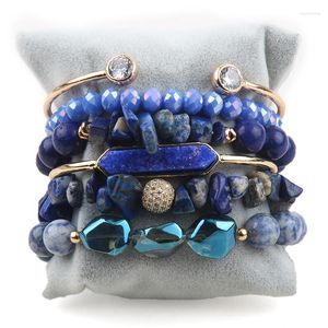 Strand RH modeontwerper Bohemia kralen armband stelt Druzy Charm 6pc Stack armbanden Bangle Set voor dames sieradencadeau