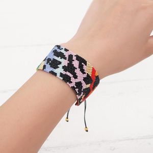 Strand Rice Bead Bracelet Leopard Print Gepersonaliseerde creatieve handbreien Fashion Simplicity verstelbare Boheemse kralen